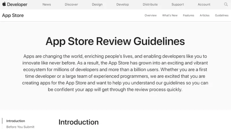 App Store Review Guidelines