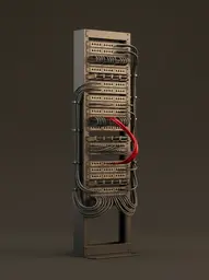 Netzwerk-Rack mit Patchpanels, sauber verlegten Kabeln und rotem Akzentkabel - Netzwerk- und IT-Betrieb aus Hannover